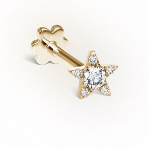 Maria Tash 18K Gold & Diamond Stud Earring